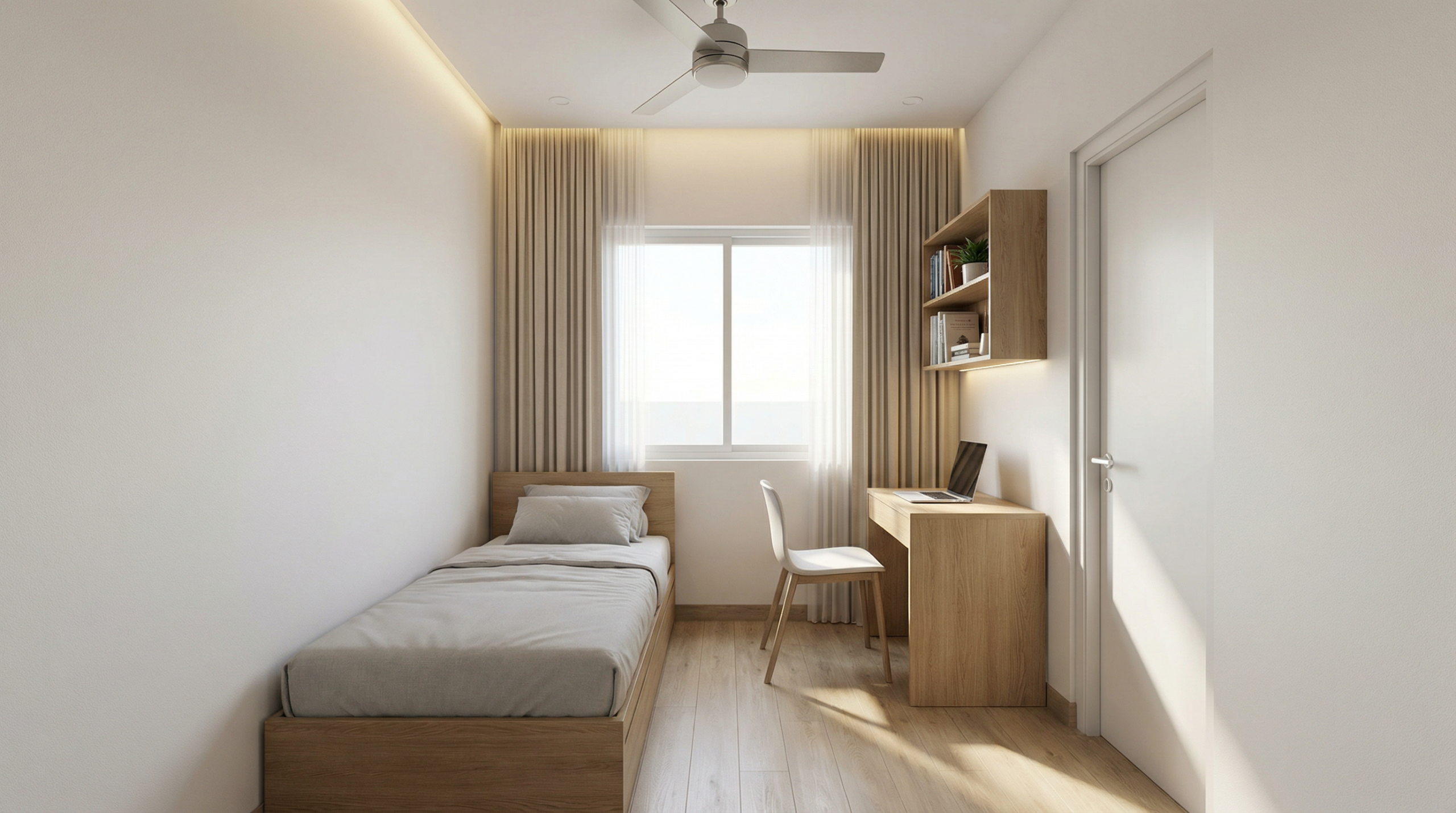 Modern Tiny Bedroom Design for Smart Living